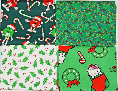Christmas fabric lot fat - christmas, 4